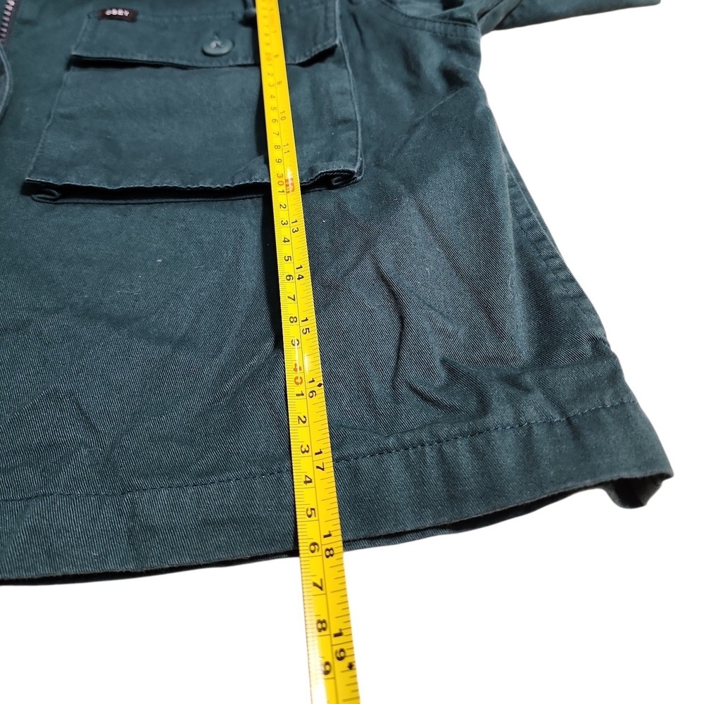 Obey Field Jacket Womens XS Forest Green Cropped Utility Streetwear Skater trend - Picture 5 of 10